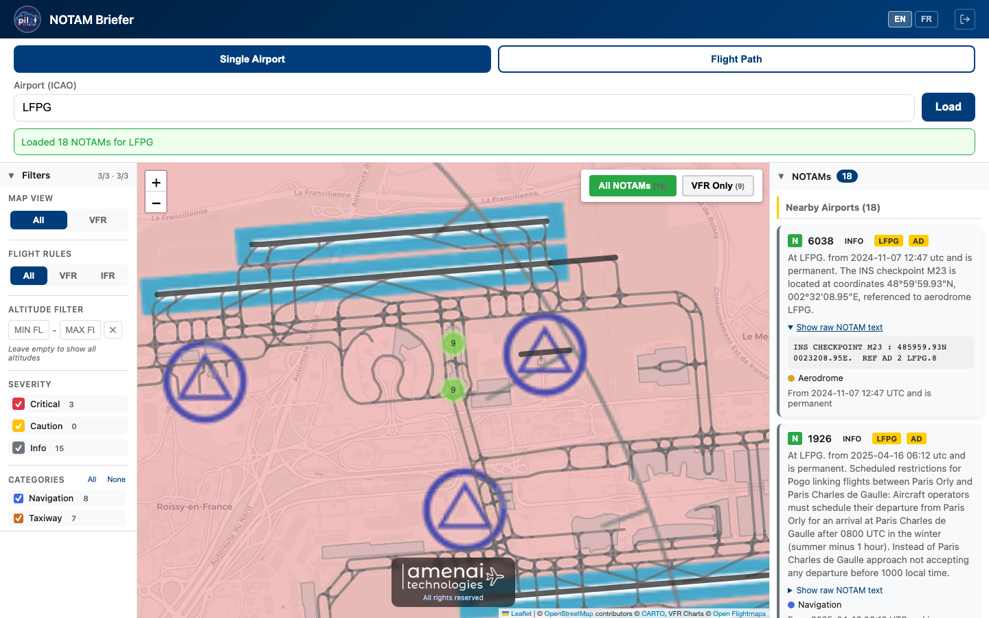 Plain language NOTAM text