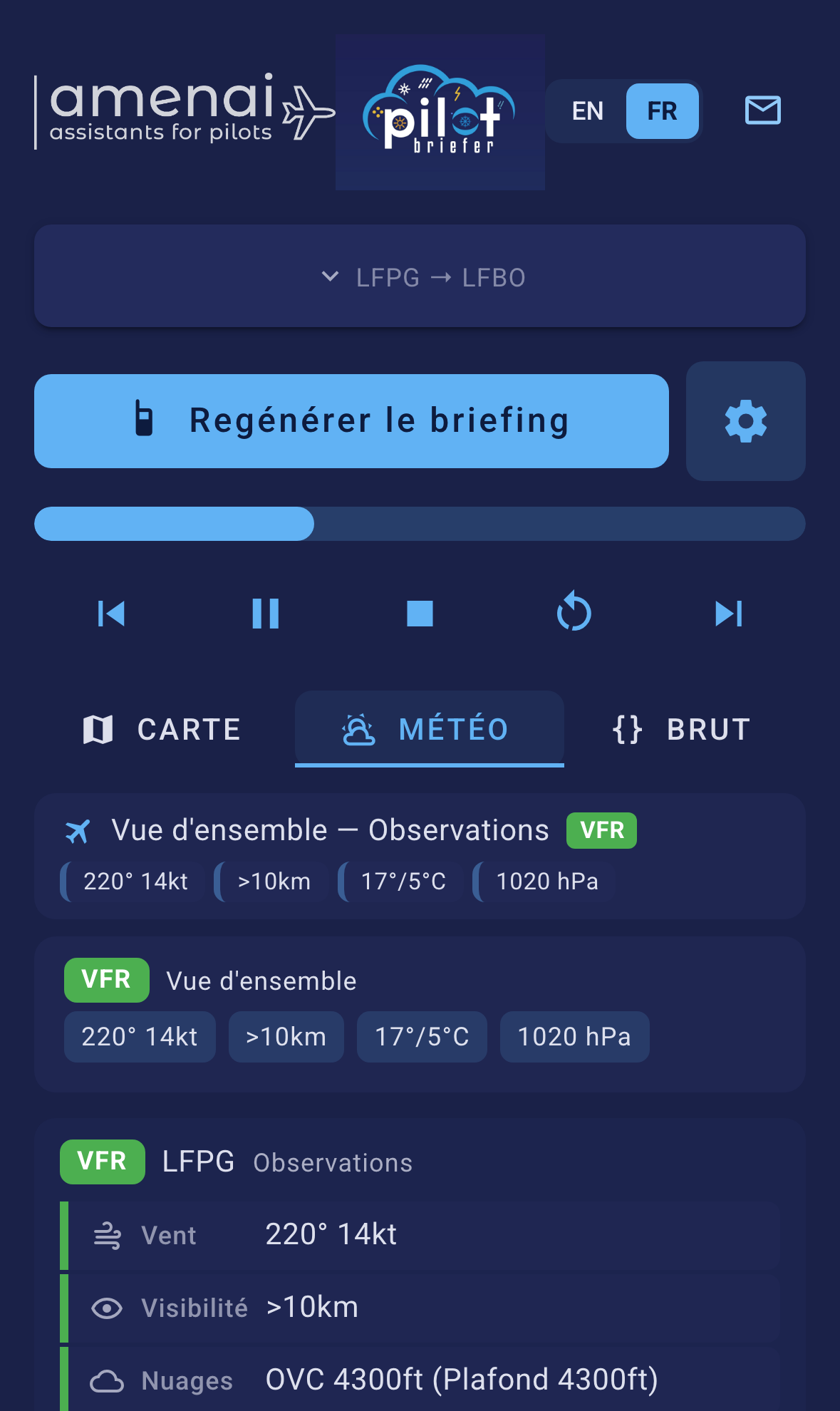 Détails météo